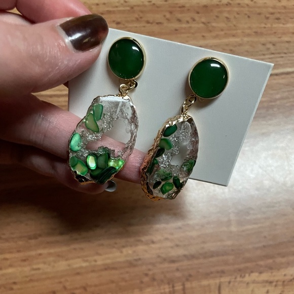 Acrylic Gem Cutout Earrings - Picture 5 of 8